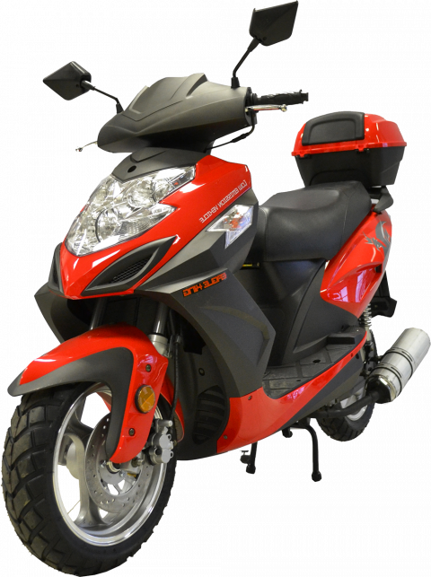 Delevry boy Scooter With Transparent Background