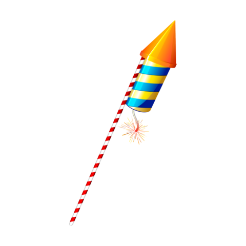 Diwali rocket transparent background
