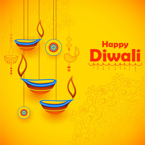 Diwali wishes banner background