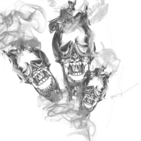Dual skull smoke png