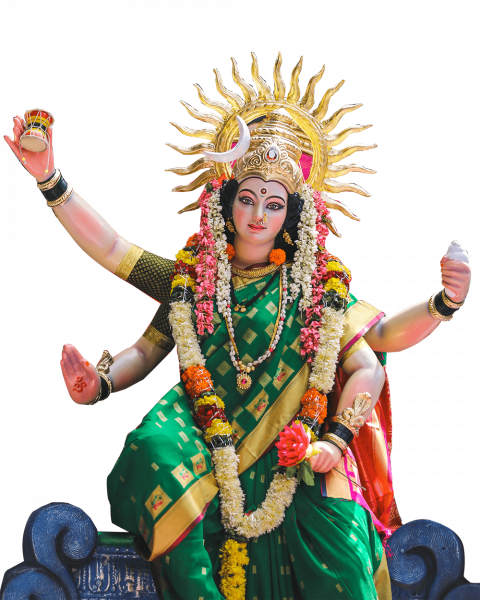 Durga Mata PNG Transparent Bcakground