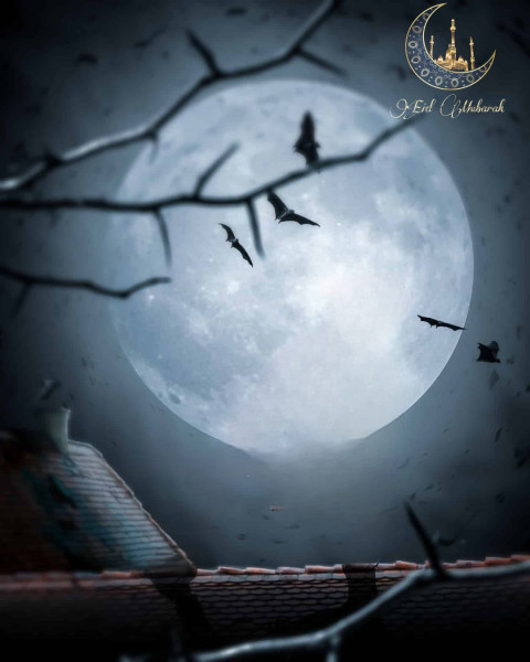 Eid moon editing background Free