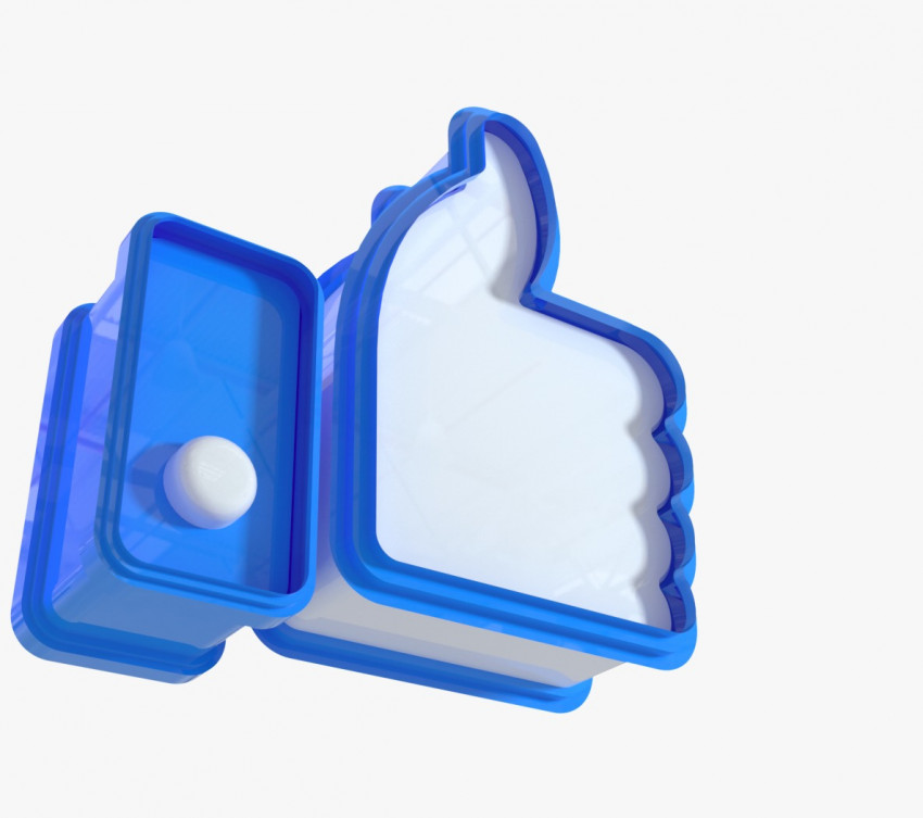 Facebook like 3d transparent background