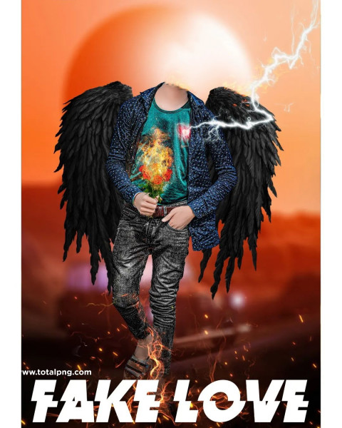 Fake Love Cb Fire Wings Devil Editing Background Downl;oad