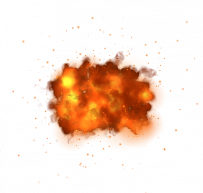 fire explosion png transparent