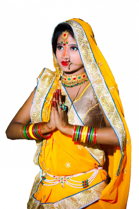 Full hd chhath puja banner girl png hd
