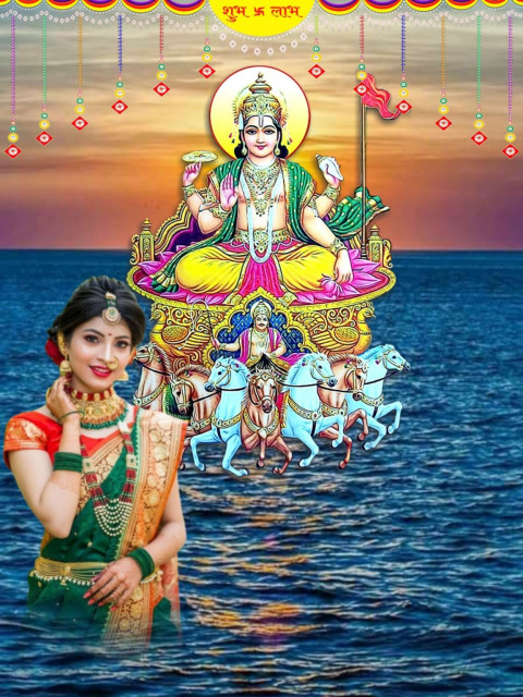 Full hd chhath puja online editing background