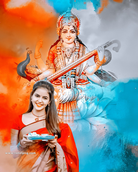 Full hd saraswati puja cb editing background photoshop