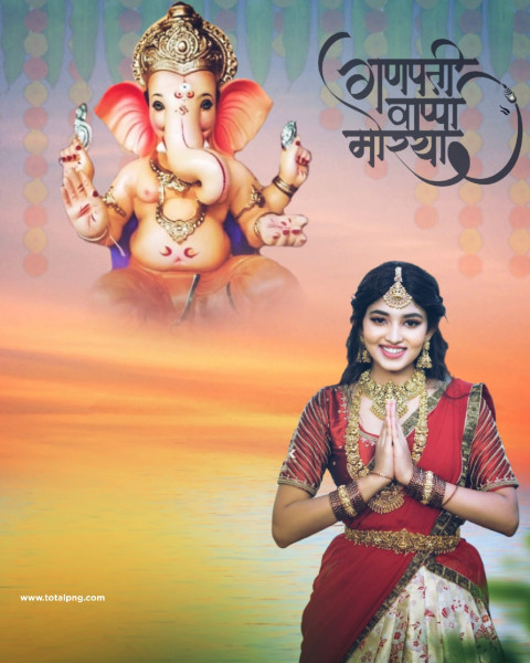 Ganesh Chaturthi Utsav CB Girl Editing Background