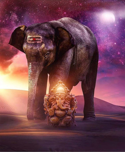 Ganpati Elephant Editing Background