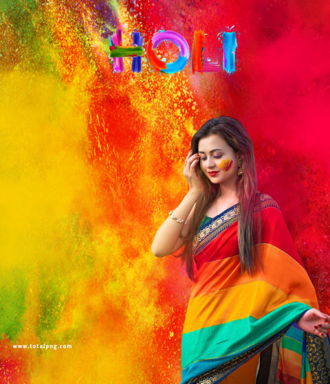 Girl Holi Cb Background Full HD