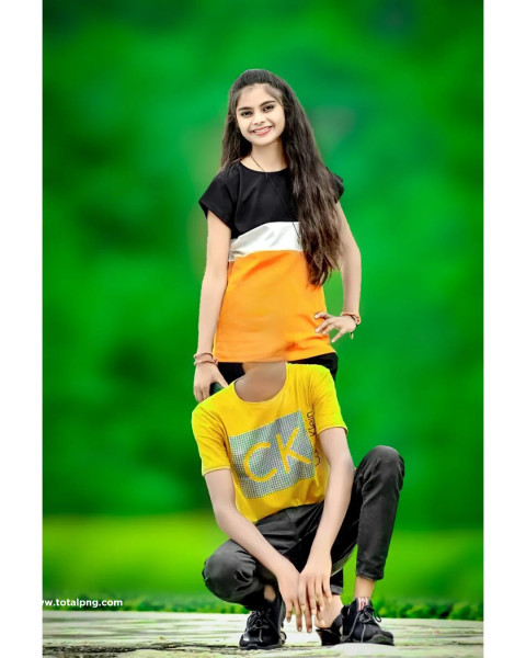 Girl without head cb background editing