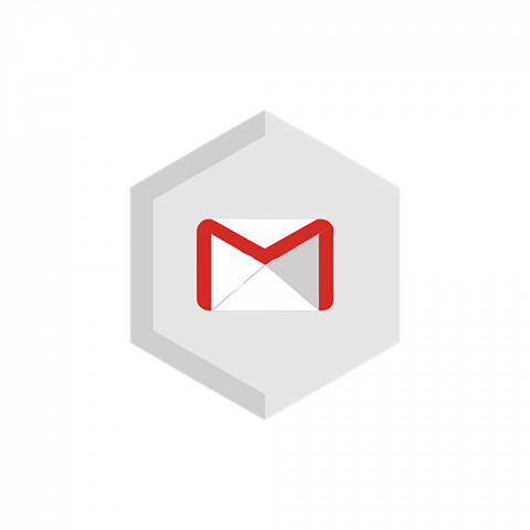 Gmail  hexagon shape logo png copy