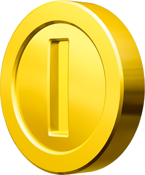 Gold coin 3d transparent png images