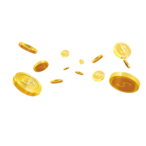 Gold coin dorpping transparent png images