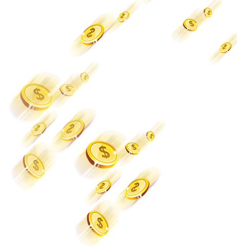Gold coin dropping png transparent background