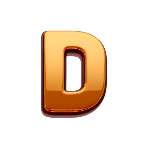 Gold Letter D PNG Transparent Images