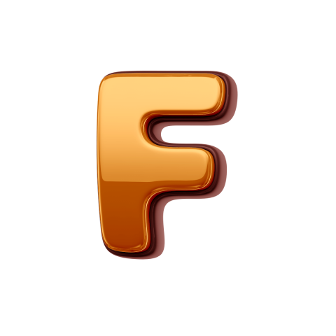 Gold Letter F PNG Transparent Images