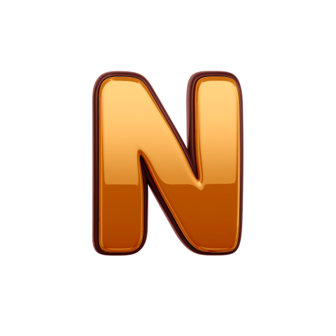 Gold Letter N PNG Transparent Images