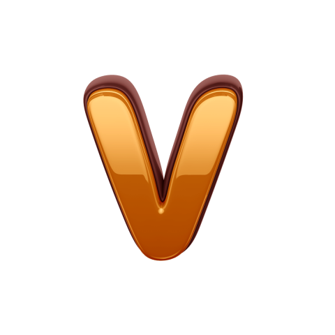 Gold Letter V PNG Transparent Images
