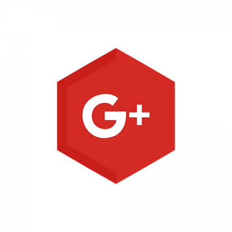Google plus hexagon shape logo png copy