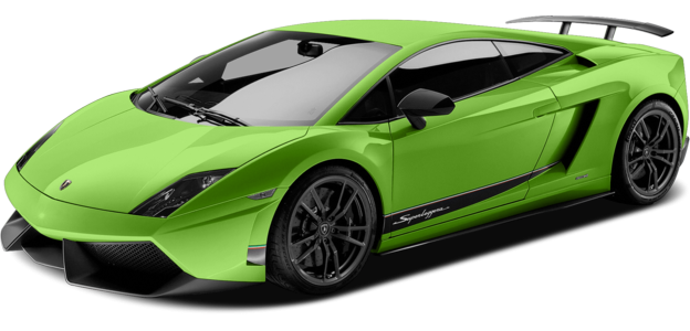 Green Lamborghini Transparent PNG
