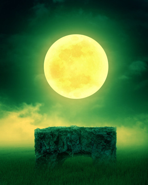 Green Moon editing Background