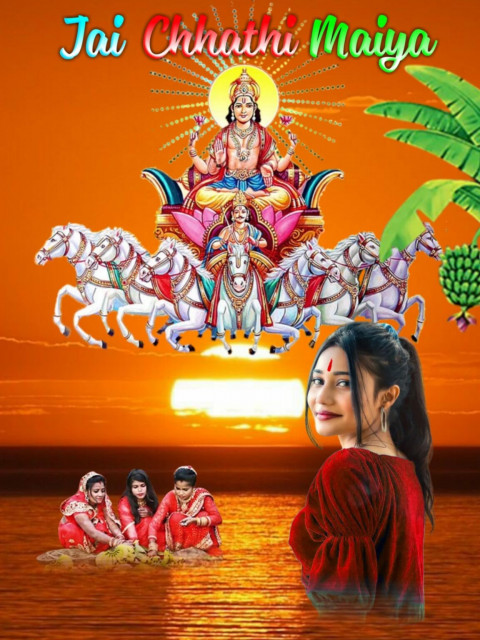 Happy chhath pooja photo editing background