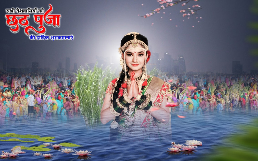 Happy Chhath puja editing background