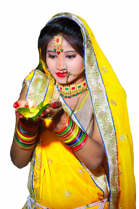 happy chhath puja girl hd png images