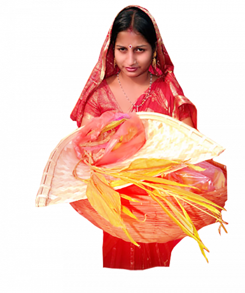 Happy chhath puja girl png images