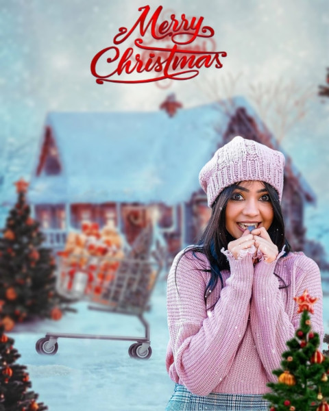 Happy christmas editing background