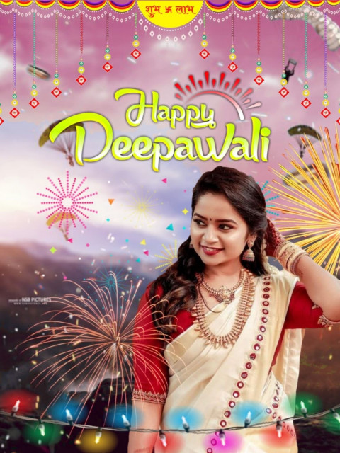 Happy deepawali diting background