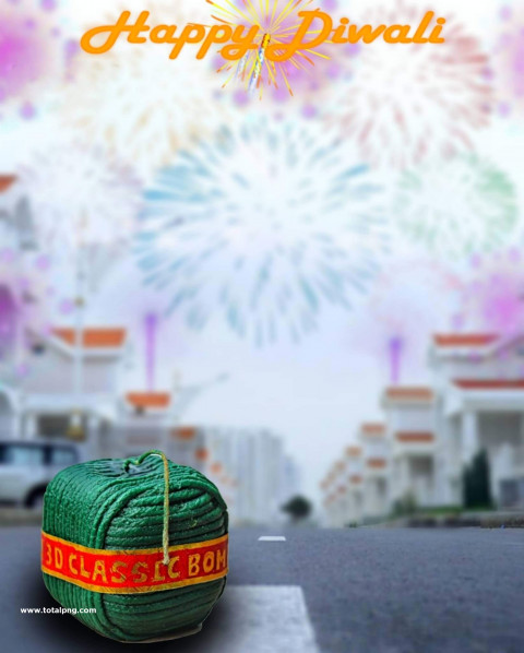 Happy Diwali bomb editing background