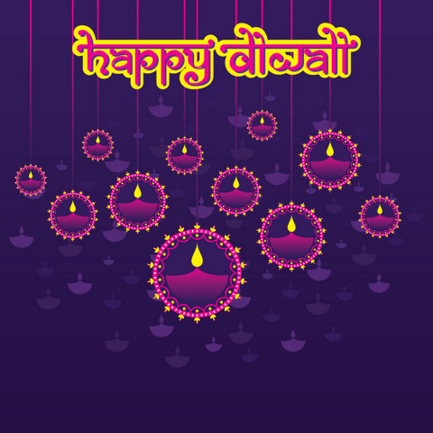 Happy diwali quotes banner background