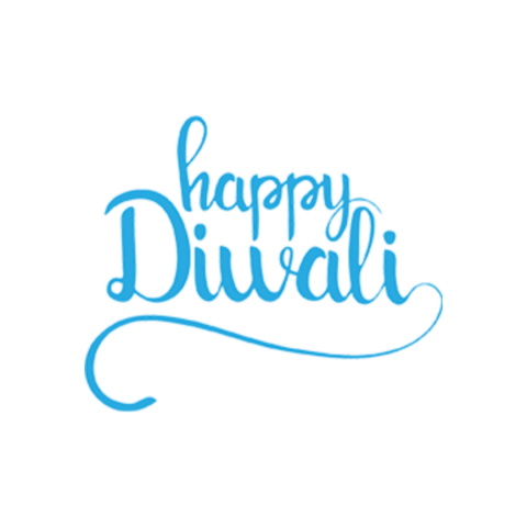 Happy diwali text transparent background
