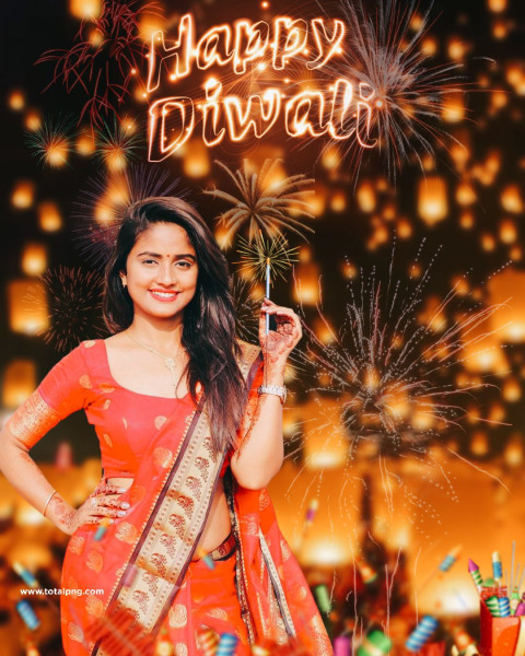 Happy Diwali With Girls Editing Background   2023