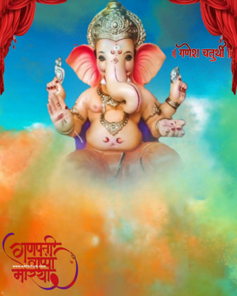 Happy Ganesh Chaturthi Picsart CB Editing Background