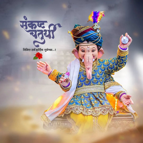 happy Ganesh utsav banner editing background