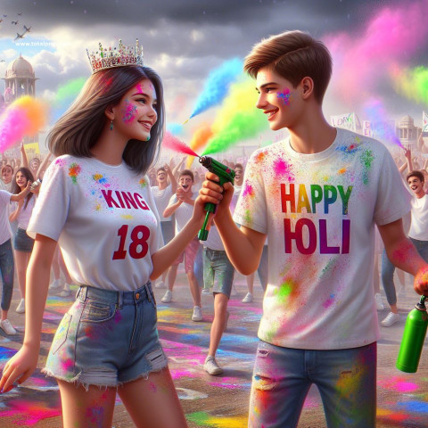 Happy Holi 3d ai photo editing  bing image creator