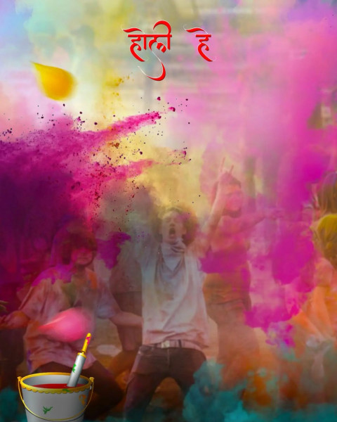 Happy holi color editing background