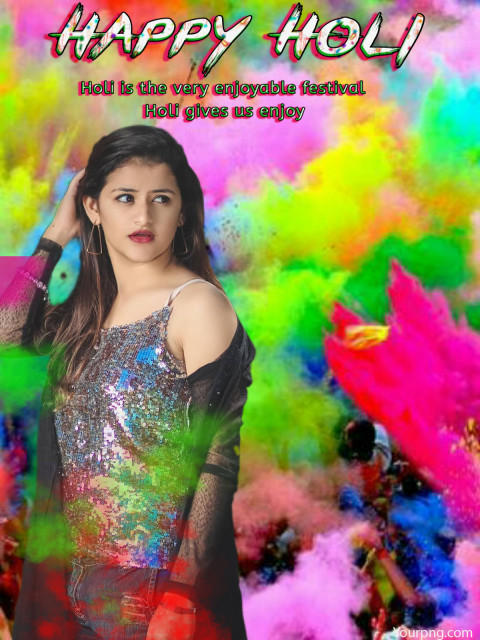 Happy Holi Editing Background with Girl 2022