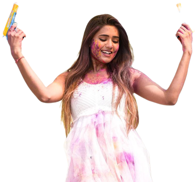 Happy Holi Girl PNG Full HD Download free
