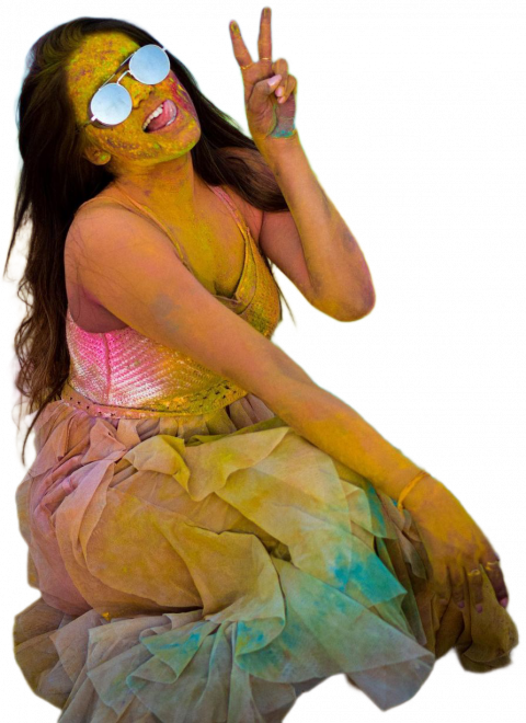 Happy Holi Girl PNG Full HD Download free