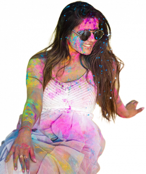Happy Holi Girl PNG Full HD Download free (17)