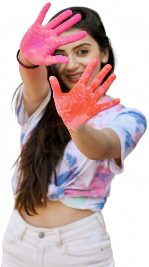 Happy Holi Girl PNG Full HD Download free