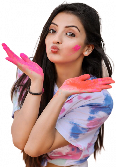 Happy Holi Girl PNG Full HD Download free