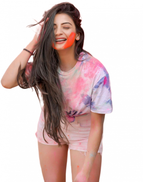 Happy Holi Girl PNG Full HD Download free