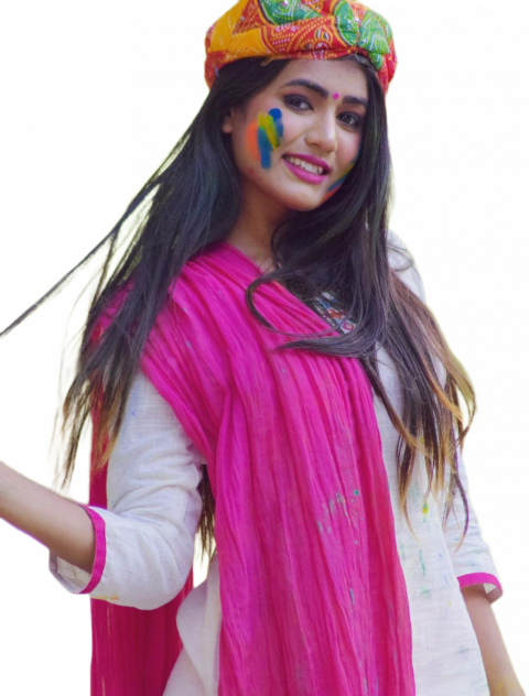Happy Holi Girl PNG Full HD Download free