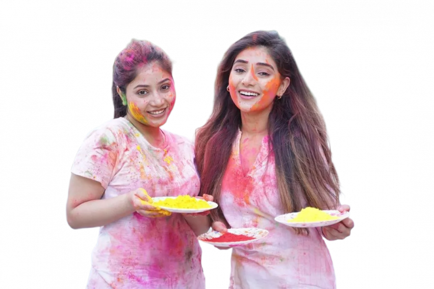 Happy holi girls editing backgrounds